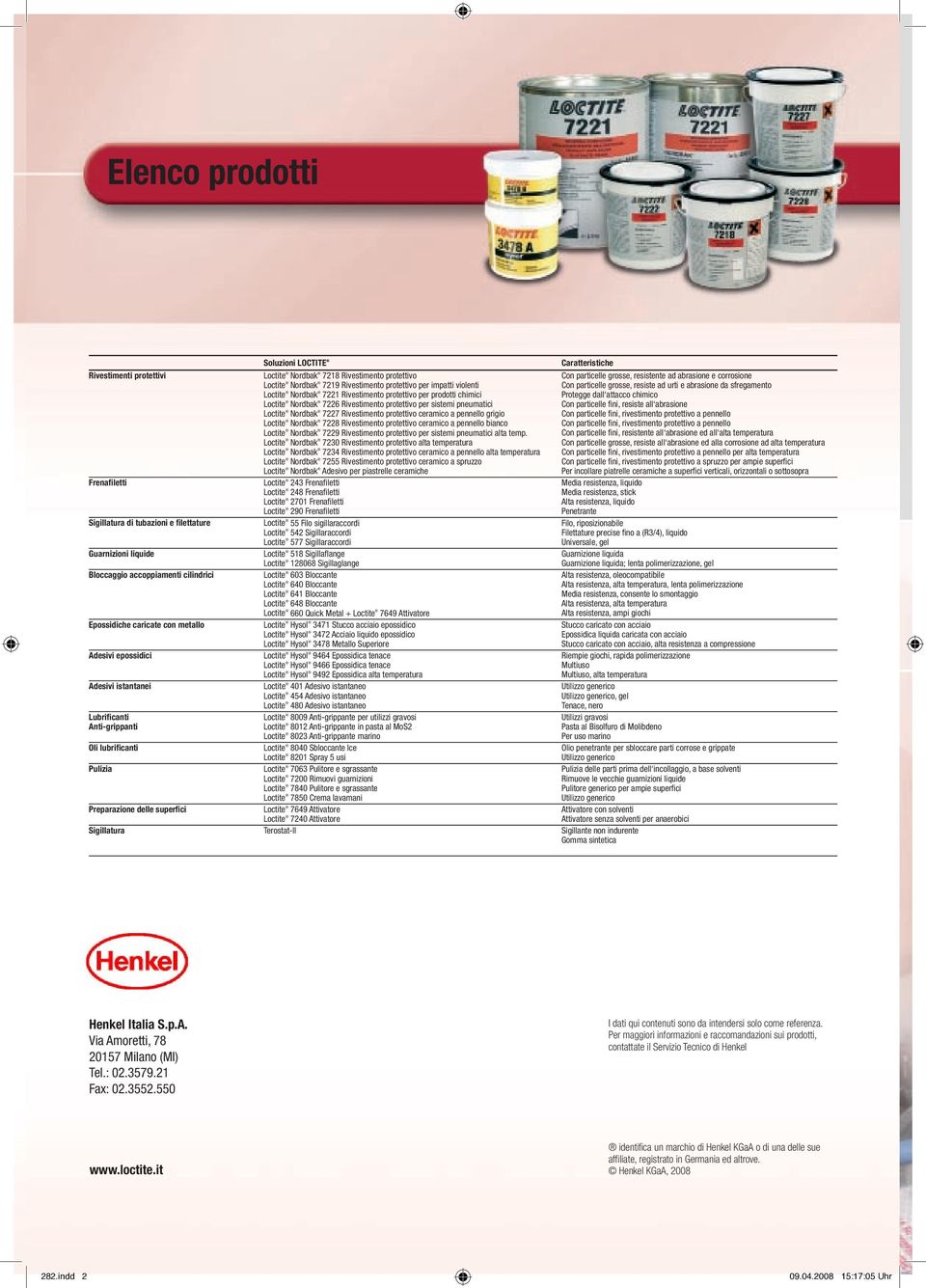 Loctite Nordbak 7228 Rivestimento protettivo ceramico a pennello bianco Loctite Nordbak 7229 Rivestimento protettivo per sistemi pneumatici alta temp.