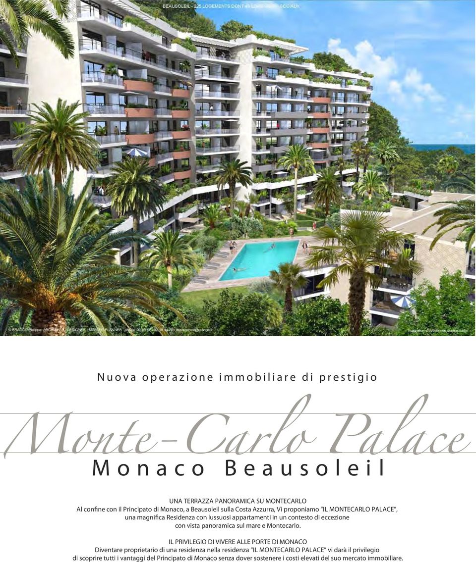 vista panoramica sul mare e Montecarlo.