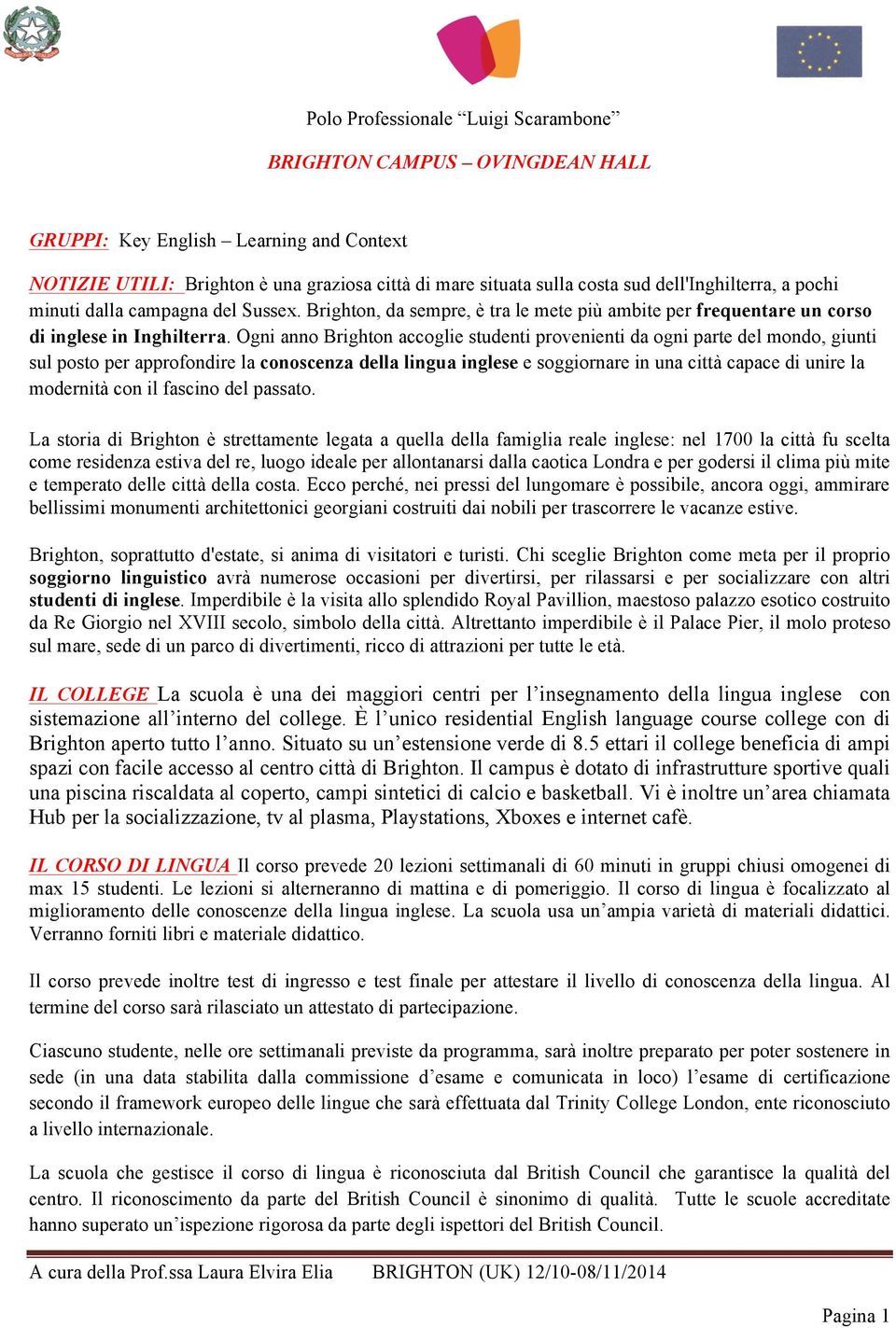 Ogni anno Brighton accoglie studenti provenienti da ogni parte del mondo, giunti sul posto per approfondire la conoscenza della lingua inglese e soggiornare in una città capace di unire la modernità