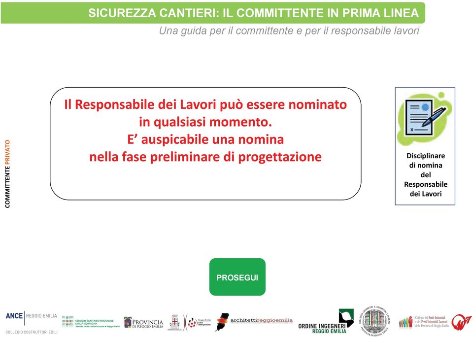 TTENTE PRIVAT TO IlResponsabile dei Lavori puòessere nominato in qualsiasi momento.