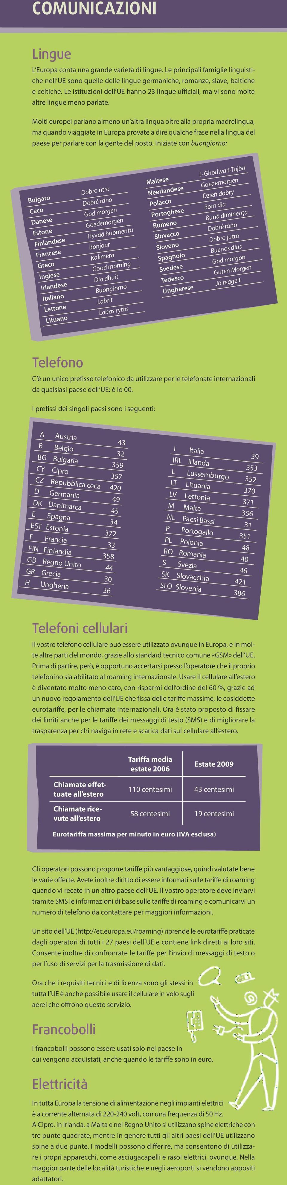 Molti europei parlano almeno un altra lingua oltre alla propria madrelingua, ma quando viaggiate in Europa provate adire qualche frase nella lingua del paese per parlarecon la gente del posto.