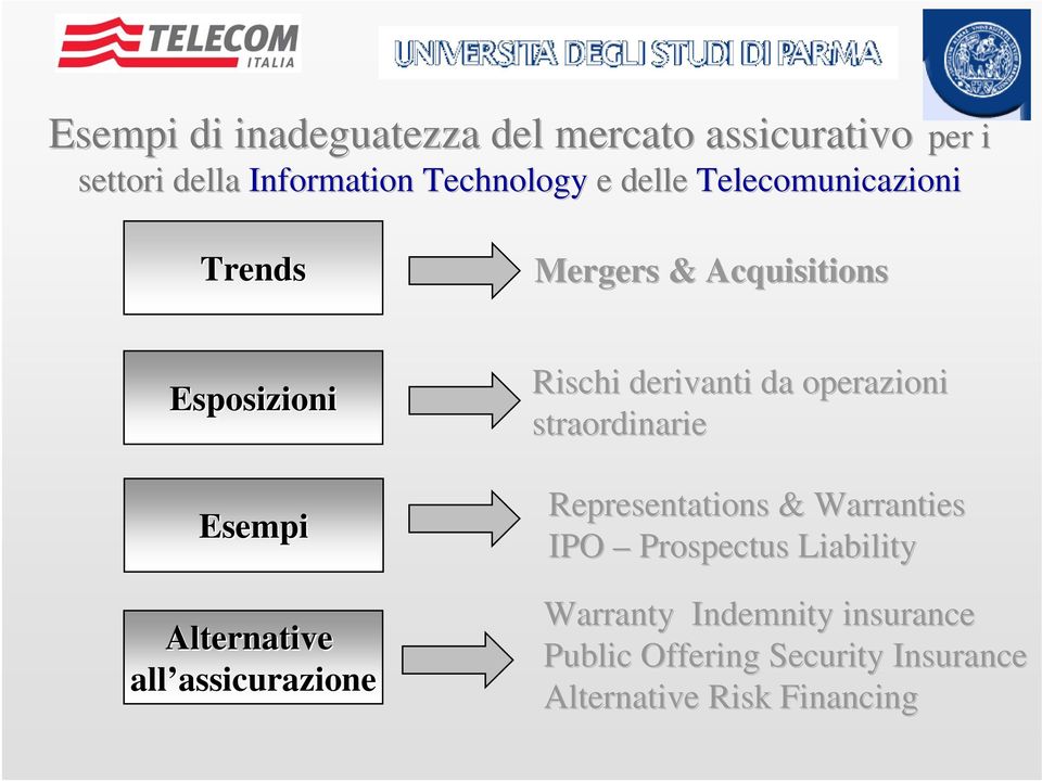 da operazioni straordinarie Representations & Warranties IPO Prospectus