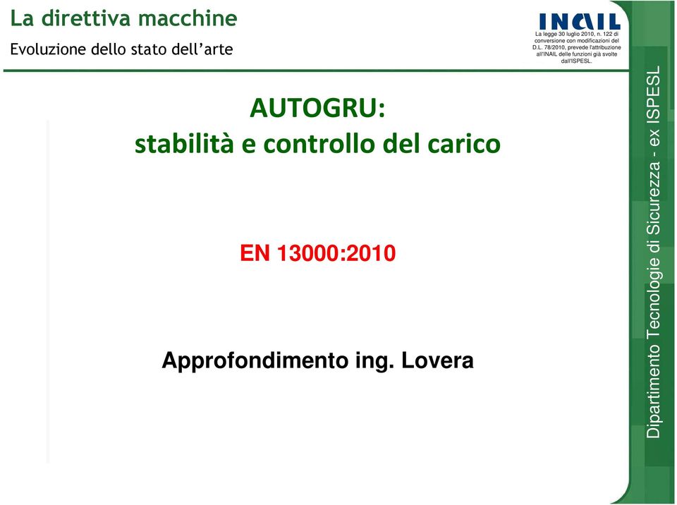 stabilitàe controllo del carico EN