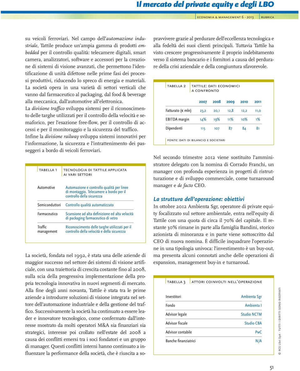 creazione di sistemi di visione avanzati, che permettono l identificazione di unità difettose nelle prime fasi dei processi produttivi, riducendo lo spreco di energia e materiali.