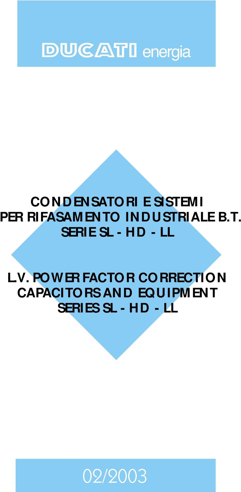 V. POWER FACTOR CORRECTION CAPACITORS