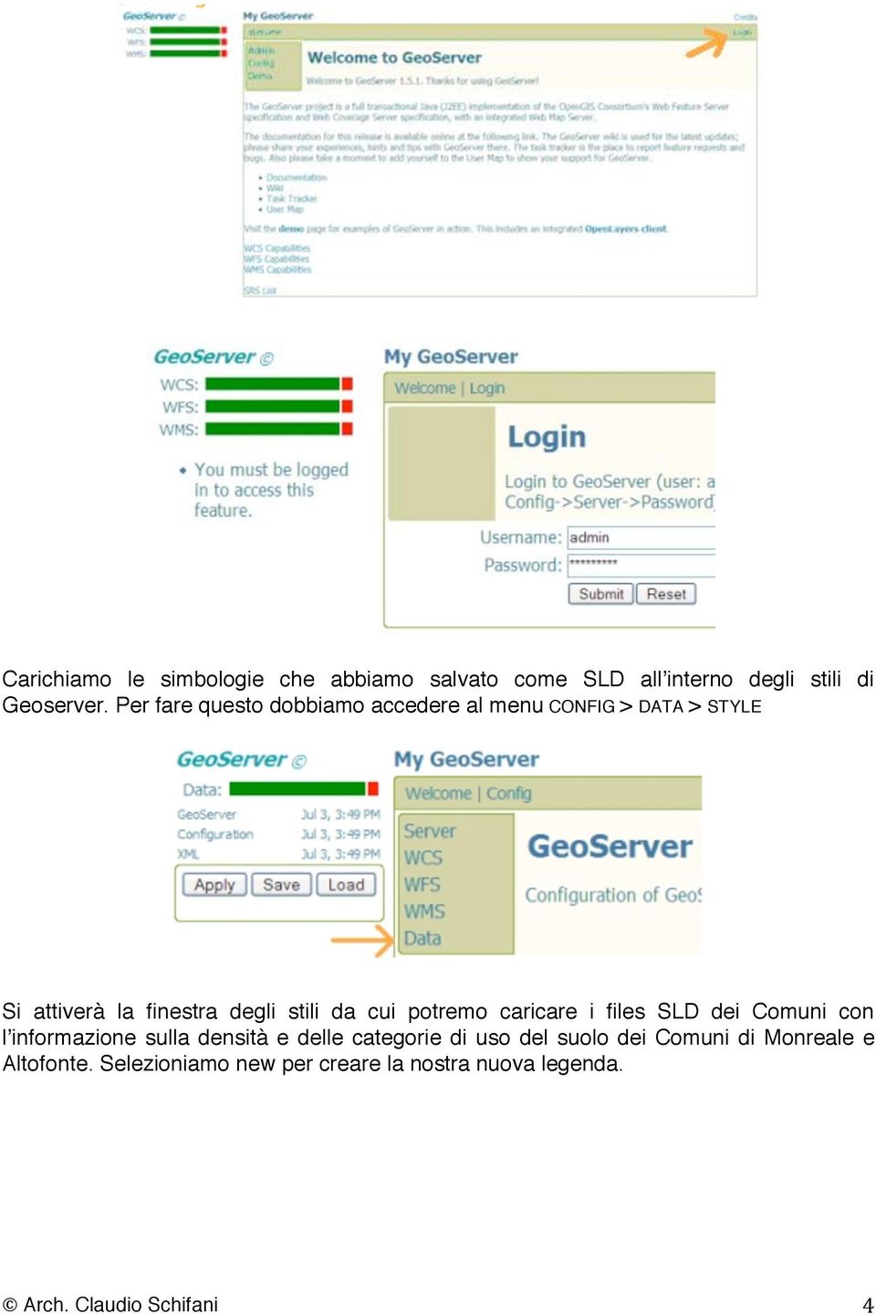 cui potremo caricare i files SLD dei Comuni con lʼinformazione sulla densità e delle categorie di uso