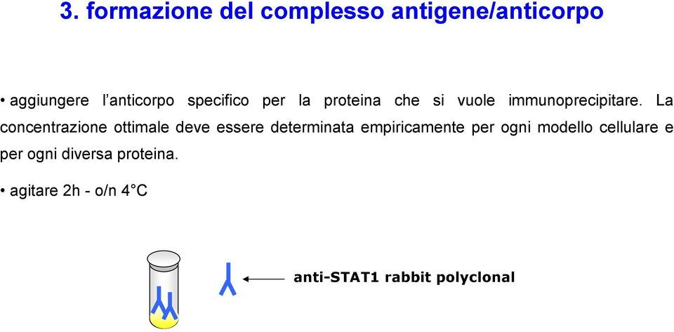 La concentrazione ottimale deve essere determinata empiricamente per ogni