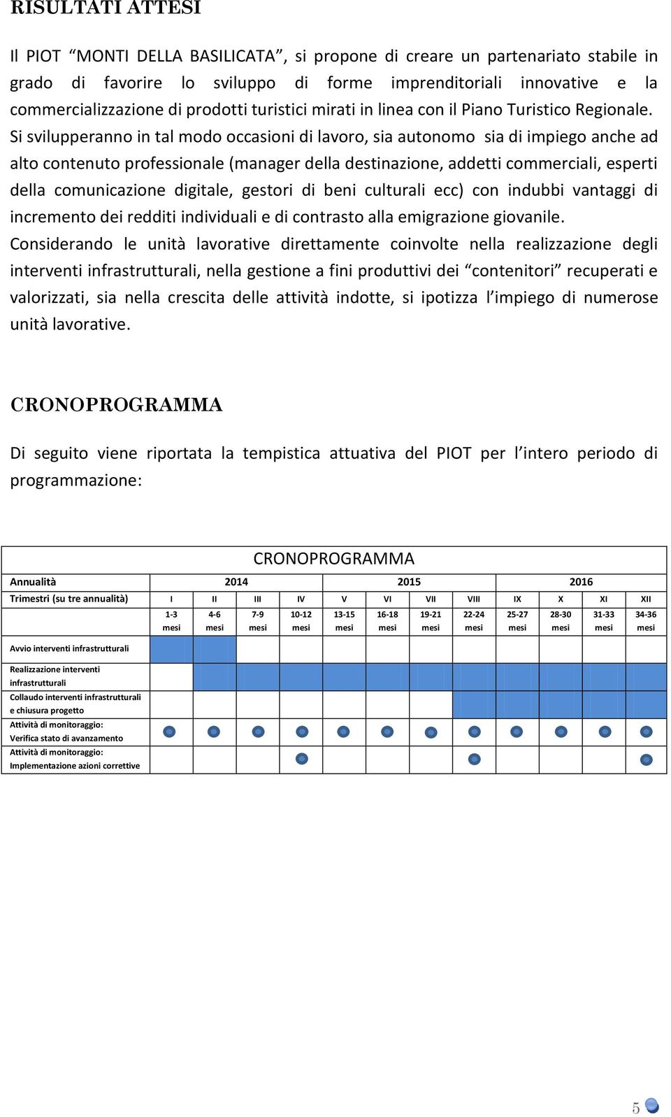 Si svilupperanno in tal modo occasioni di lavoro, sia autonomo sia di impiego anche ad alto contenuto professionale (manager della destinazione, addetti commerciali, esperti della comunicazione