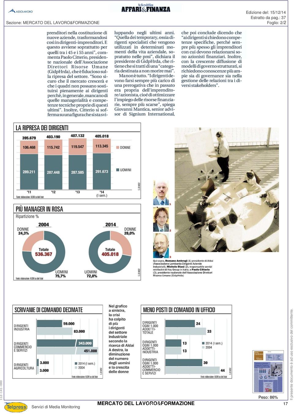 LAVORO&FORMAZIONE Foglio: 2/2