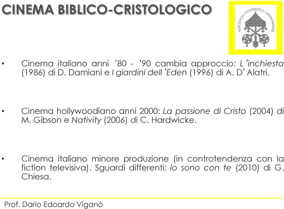 Cinema hollywoodiano anni 2000: La passione di Cristo (2004) di M. Gibson e Nativity (2006) di C.