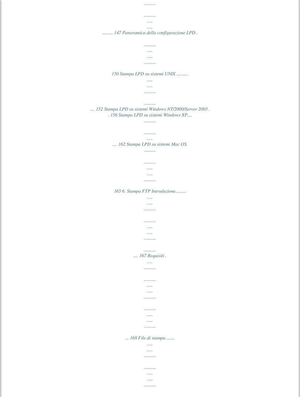 .. 152 Stampa LPD su sistemi Windows NT/2000/Server 2003.