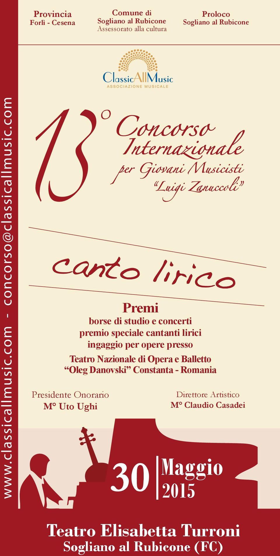 com canto lirico Premi borse di studio e concerti premio speciale cantanti lirici ingaggio per opere presso Teatro