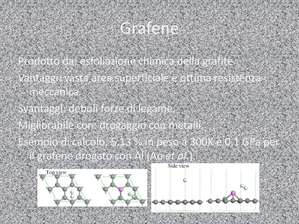 Svantaggi: deboli forze di legame.