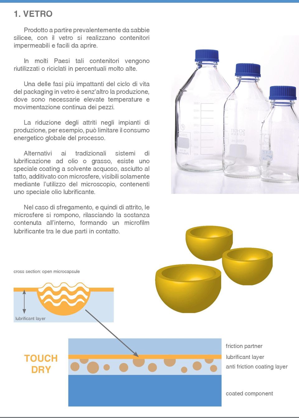 Una delle fasi più impattanti del ciclo di vita del packaging in vetro è senz altro la produzione, dove sono necessarie elevate temperature e movimentazione continua dei pezzi.