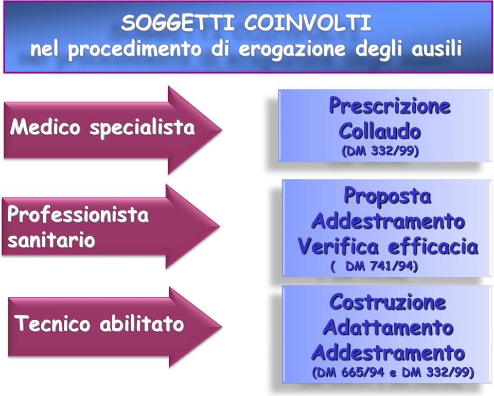 Prescrizione Collaudo (DM 332/99) Proposta Addestramento Verifica