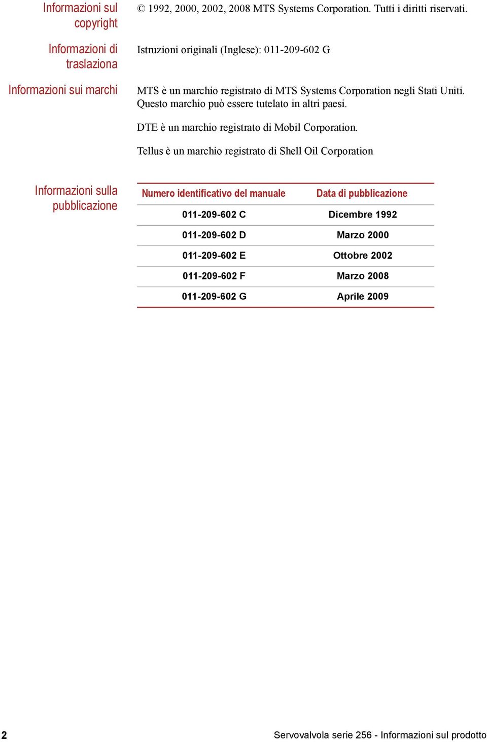 DTE è un marchio registrato di Mobil Corporation.