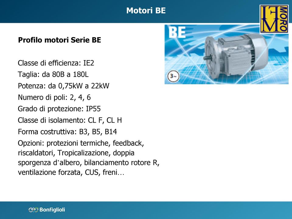 H Forma costruttiva: B3, B5, B14 Opzioni: protezioni termiche, feedback, riscaldatori,