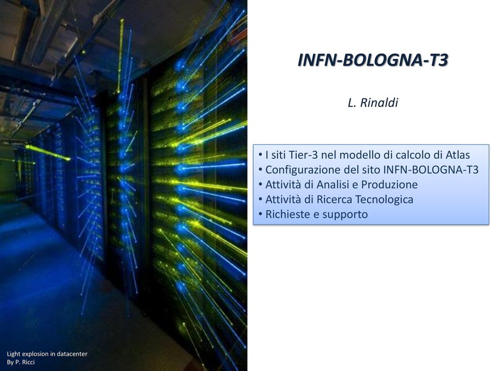 Configurazione del sito INFN-BOLOGNA-T3 Attività di Analisi