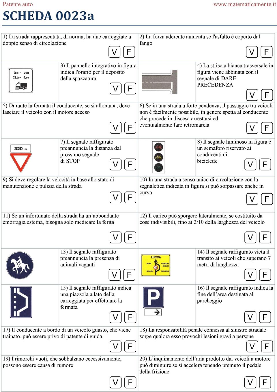 deve 6) Se in una strada a forte pendenza, il passaggio tra veicoli lasciare il veicolo con il motore acceso non è facilmente possibile, in genere spetta al conducente che procede in discesa