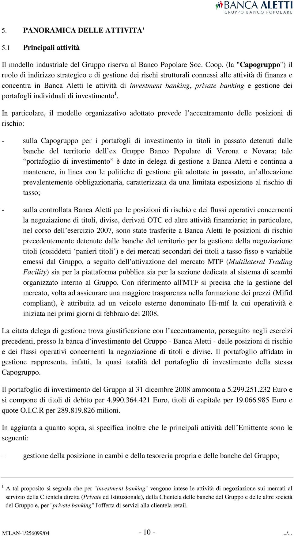 banking e gestione dei portafogli individuali di investimento 1.