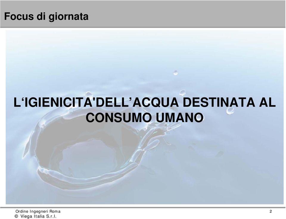 ACQUA DESTINATA