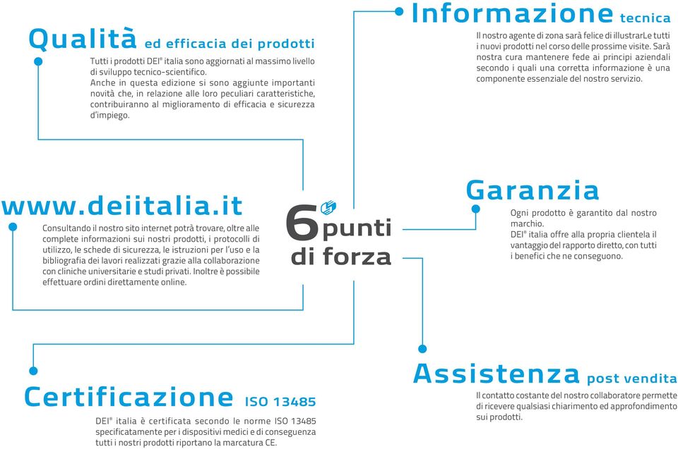 Informazione tecnica Il nostro agente di zona sarà felice di illustrarle tutti i nuovi prodotti nel corso delle prossime visite.