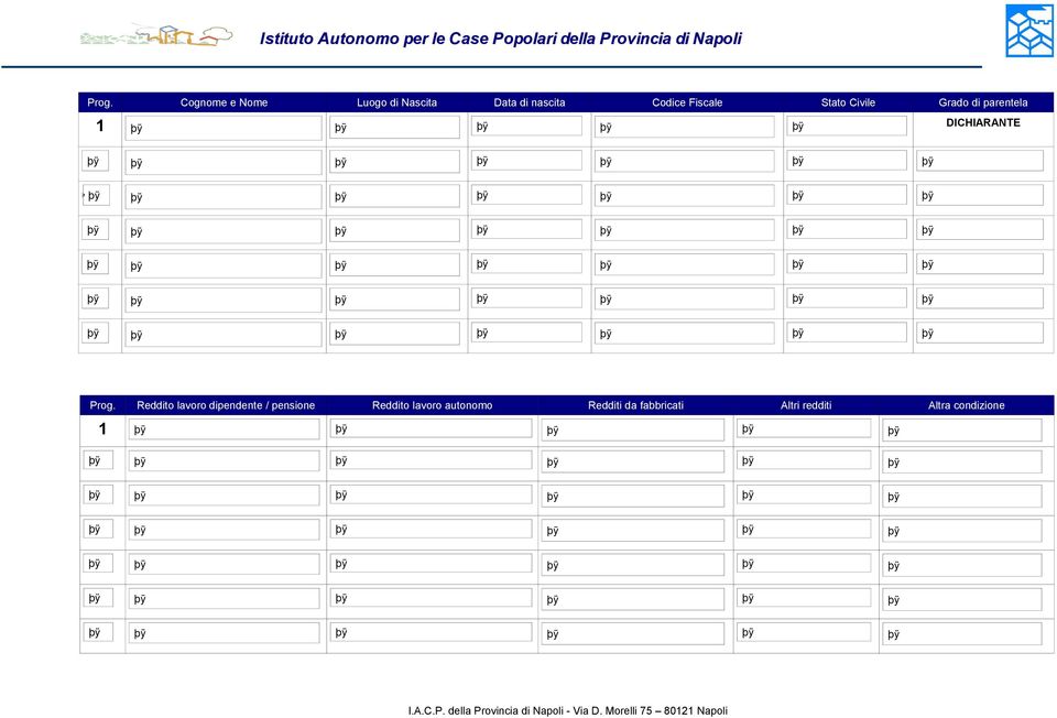 DICHIARANTE Prog.