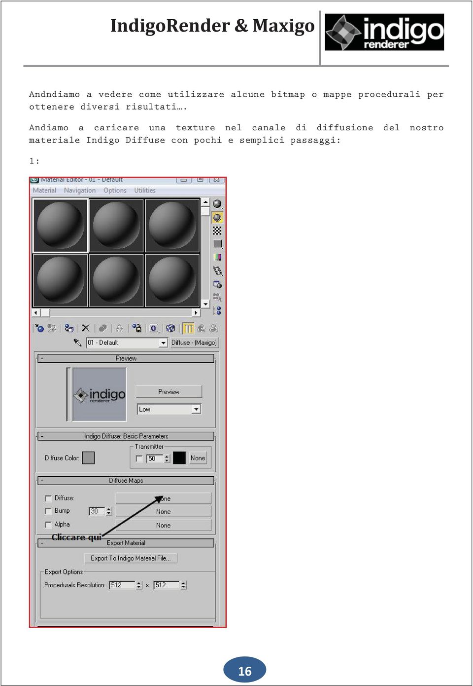 Andiamo a caricare una texture nel canale di diffusione del