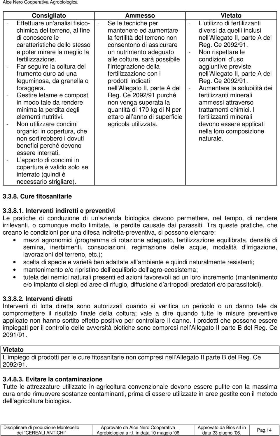 - Effettuare un analisi fisicochimica del terreno, al fine di conoscere le caratteristiche dello stesso e poter mirare la meglio la fertilizzazione.