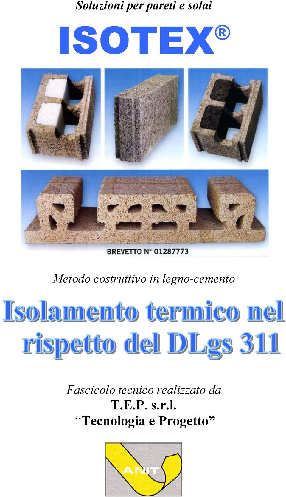 legno-cemento Fascicolo tecnico