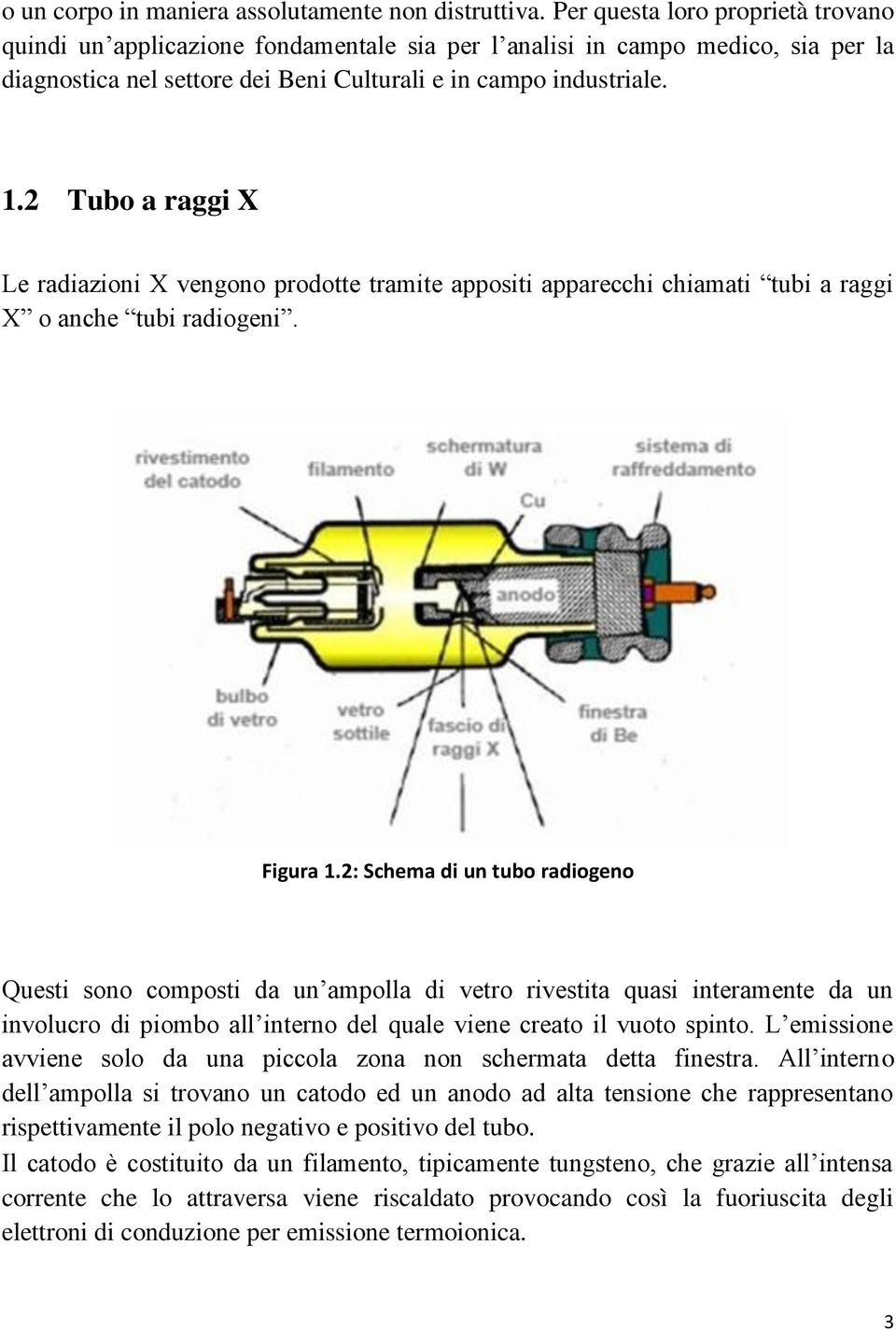 2 Tubo a raggi X Le radiazioni X vengono prodotte tramite appositi apparecchi chiamati tubi a raggi X o anche tubi radiogeni. Figura 1.