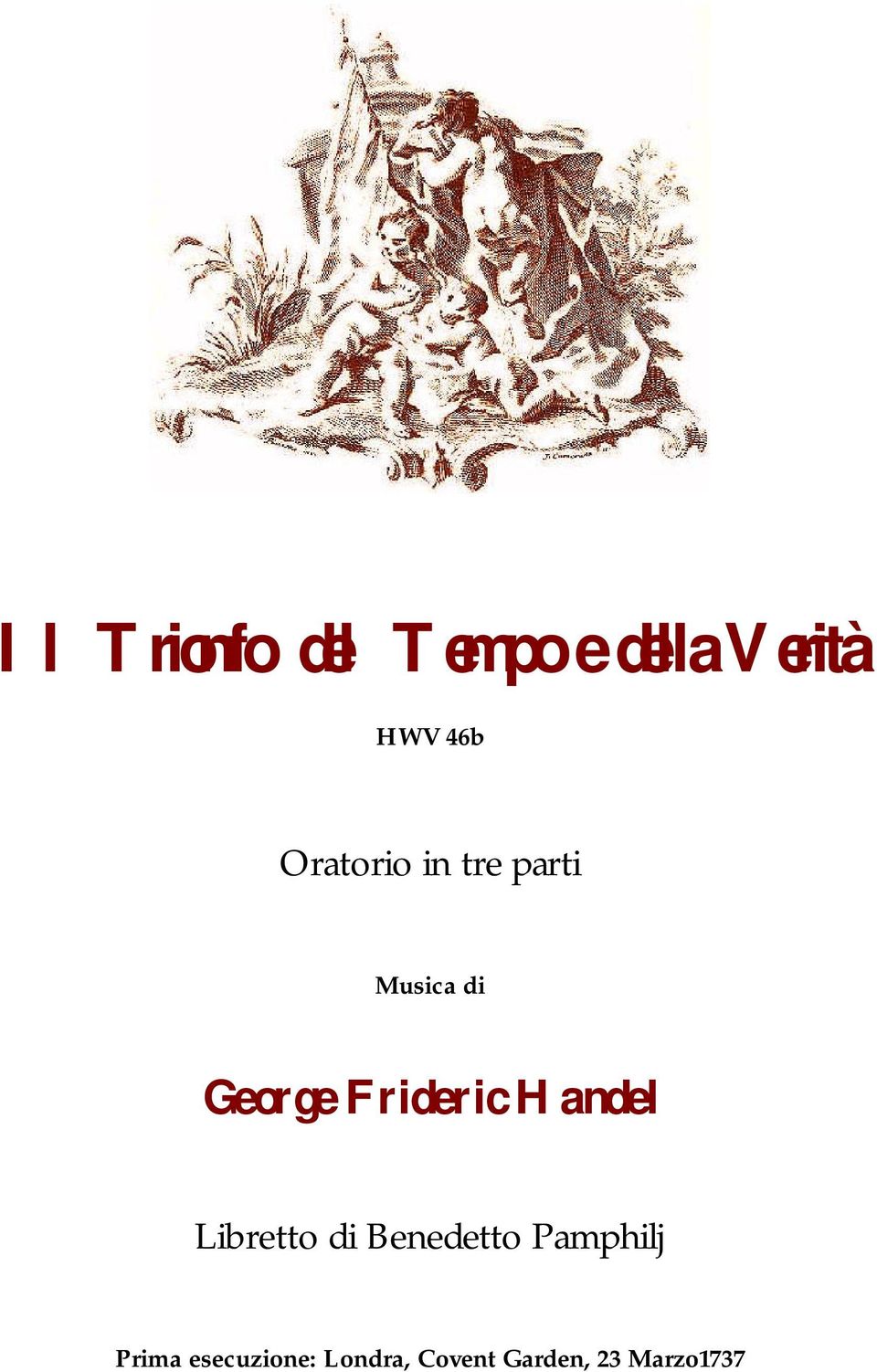 Frideric Handel Libretto di Benedetto
