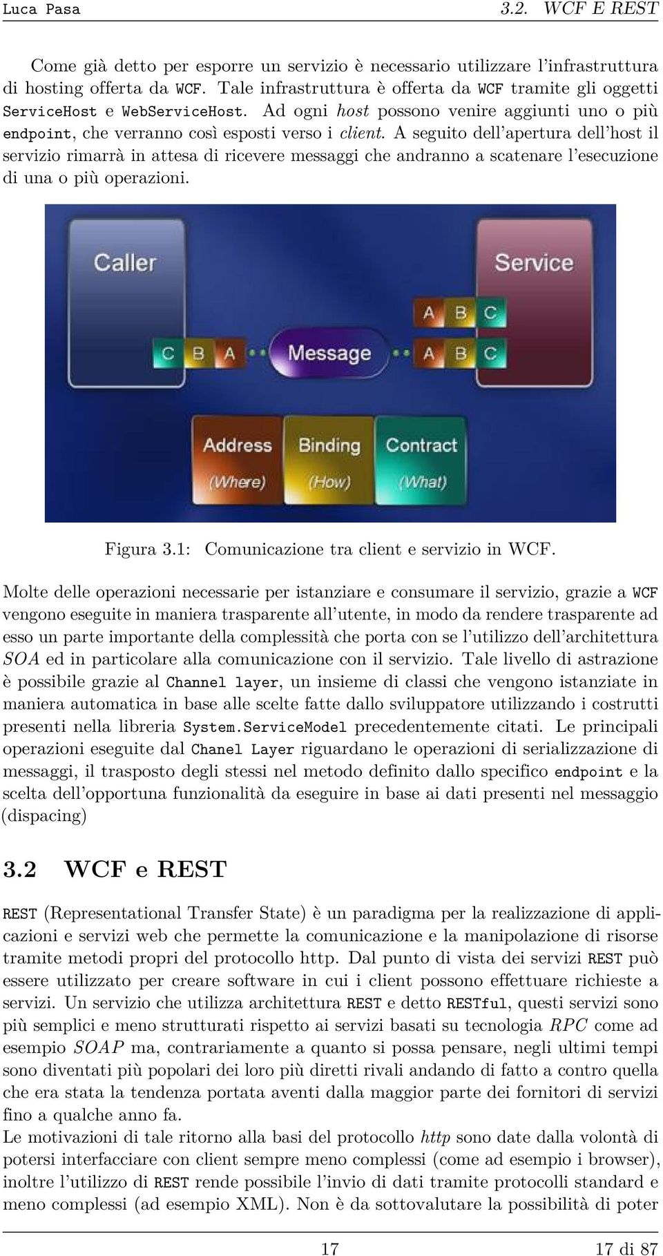 A seguito dell apertura dell host il servizio rimarrà in attesa di ricevere messaggi che andranno a scatenare l esecuzione di una o più operazioni. Figura 3.