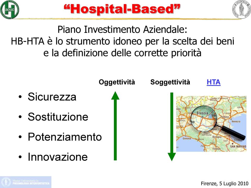 definizione delle corrette priorità Sicurezza