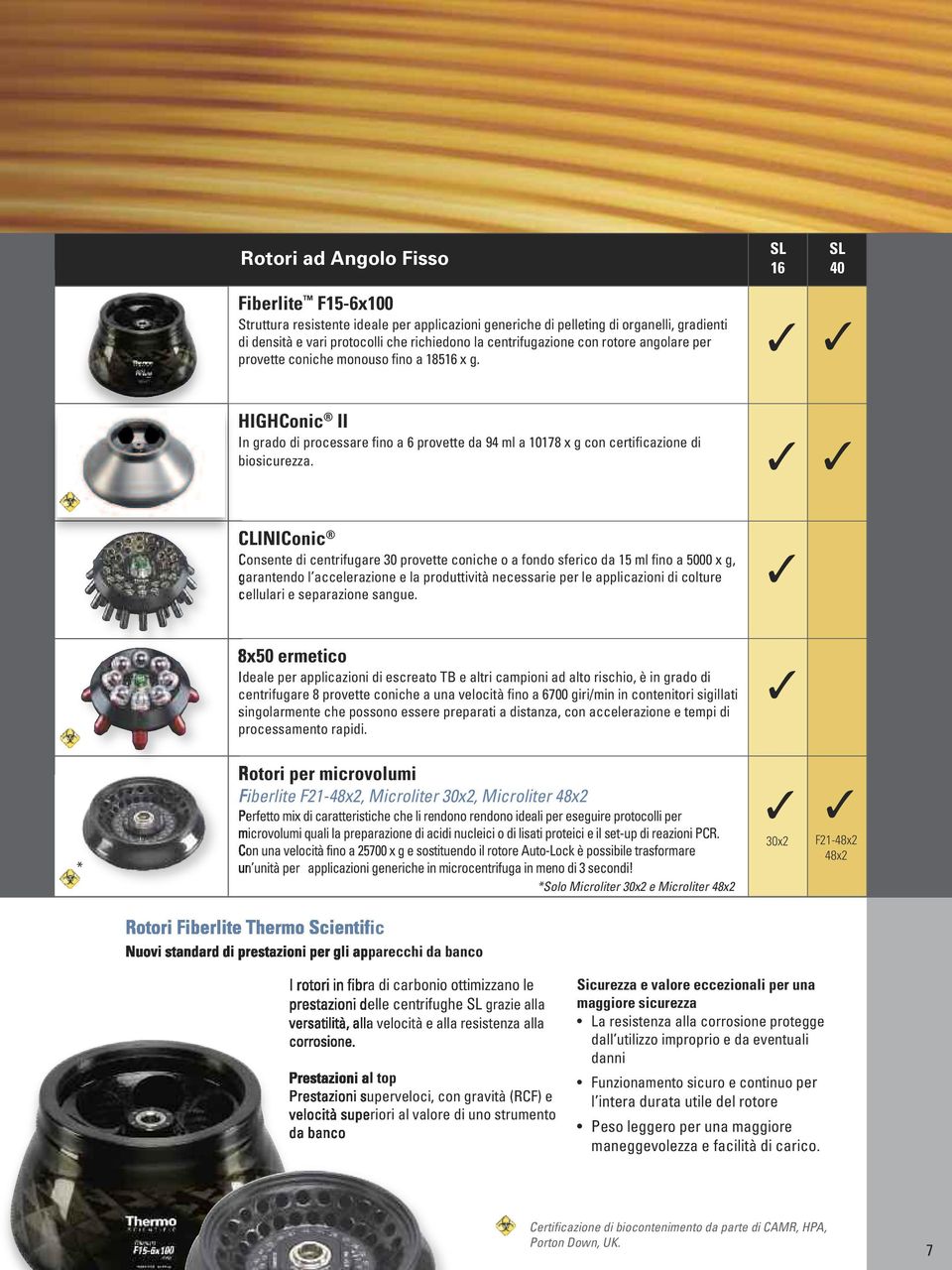 CLINIConic Consente di centrifugare 30 provette coniche o a fondo sferico da 15 ml fino a 5000 x g, garantendo l accelerazione e la produttività necessarie per le applicazioni di colture cellulari e