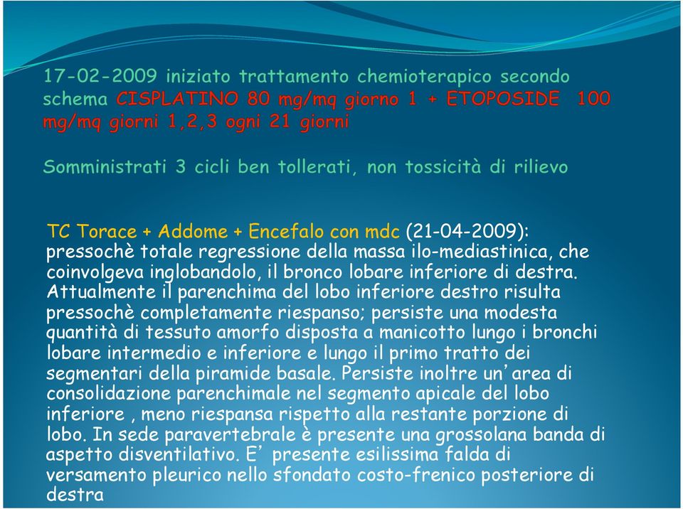 intermedio e inferiore e lungo il primo tratto dei segmentari della piramide basale.