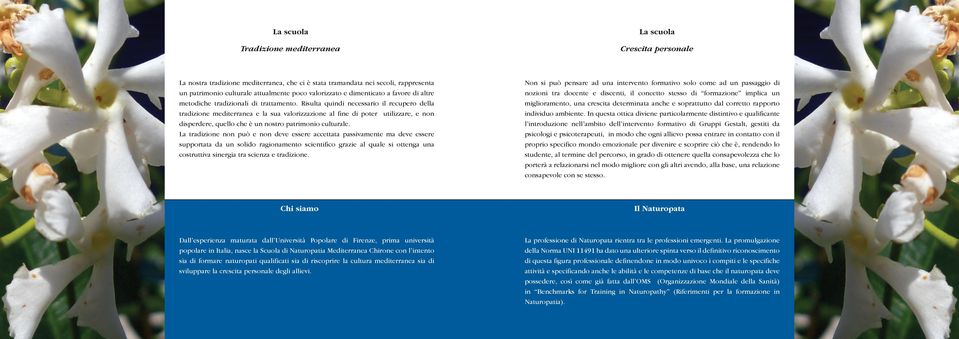 Risulta quindi necessario il recupero della tradizione mediterranea e la sua valorizzazione al fine di poter utilizzare, e non disperdere, quello che è un nostro patrimonio culturale.