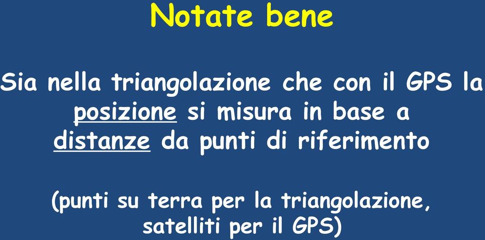 distanze da punti di riferimento (punti su