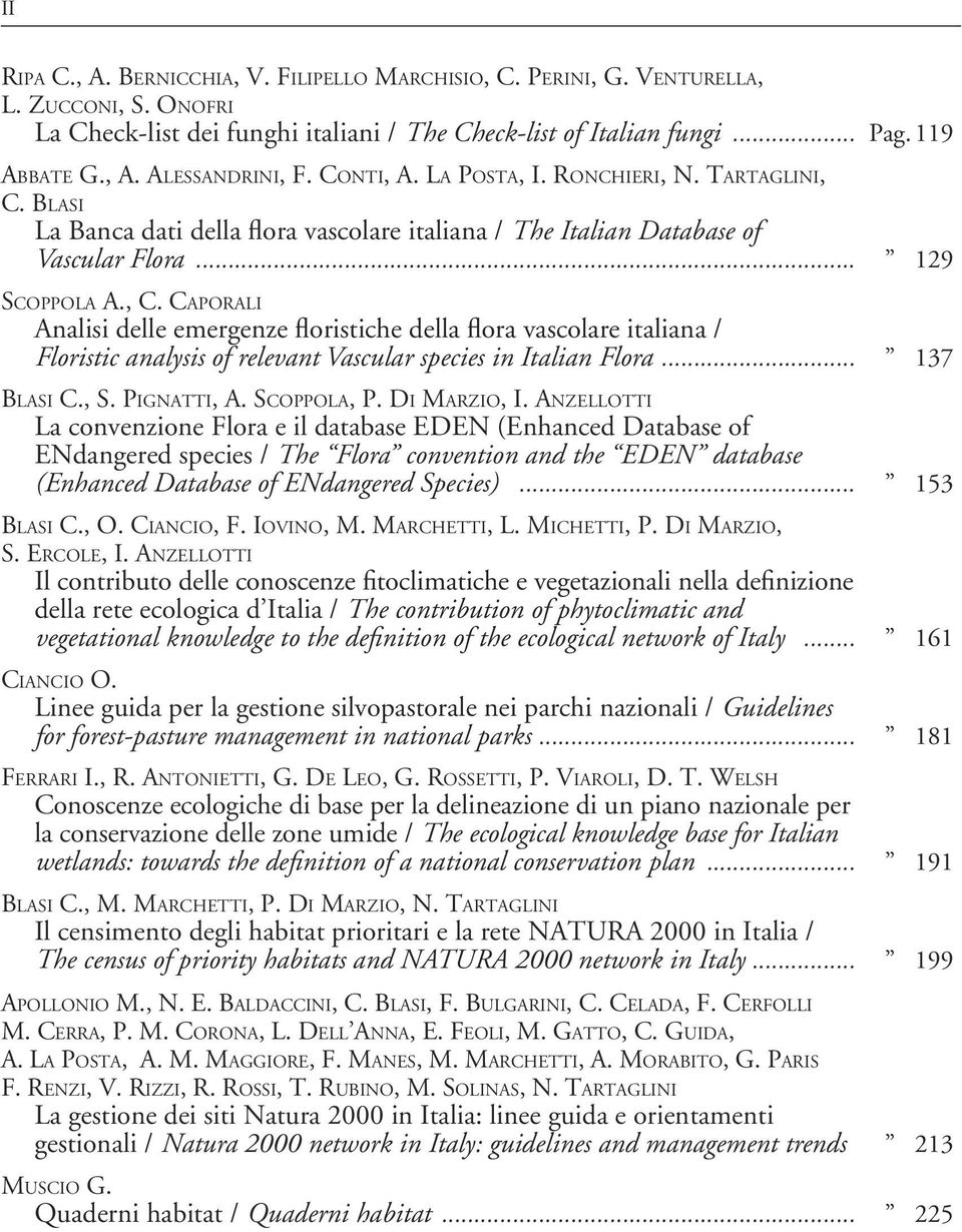 .. 137 BLASI C., S. PIGNATTI, A. SCOPPOLA, P. DI MARZIO, I.