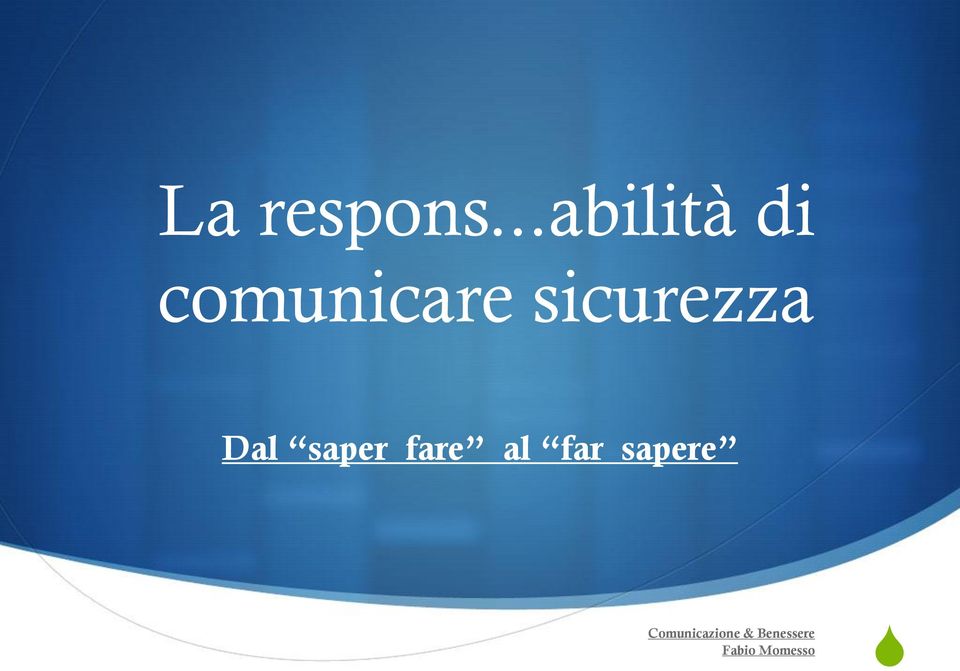 saper fare al far sapere Comunicazione