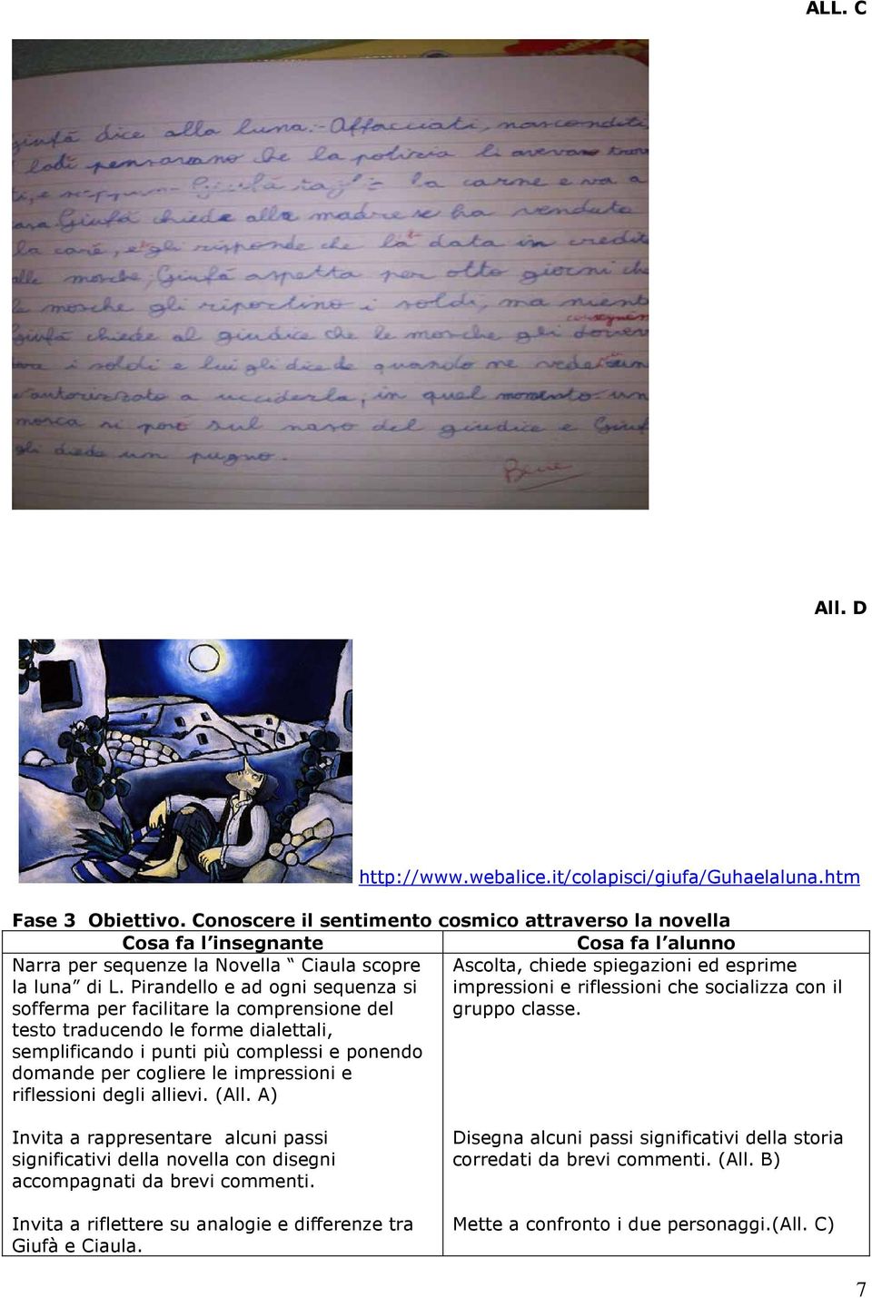 Pirandello e ad ogni sequenza si impressioni e riflessioni che socializza con il sofferma per facilitare la comprensione del gruppo classe.