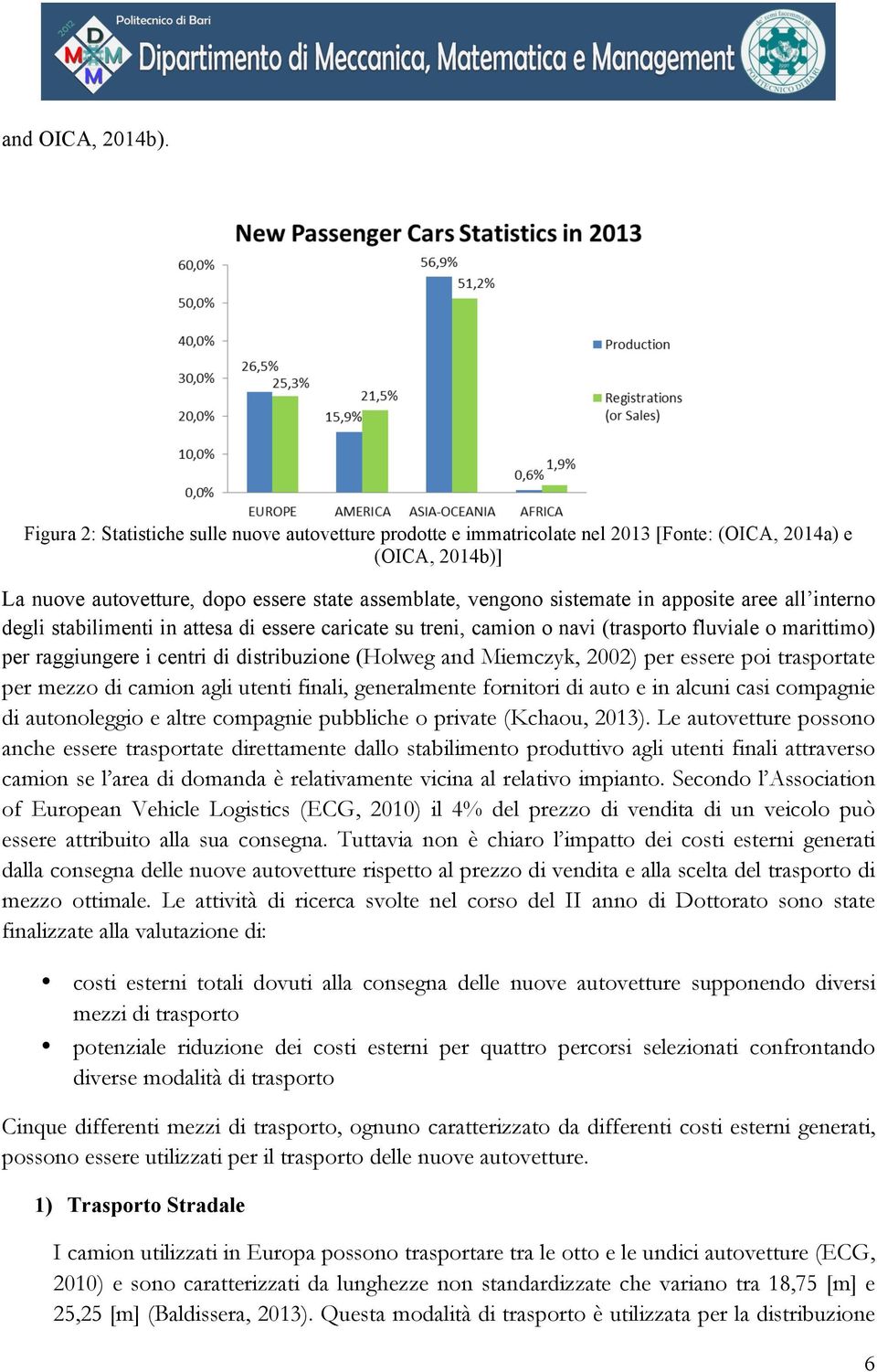 apposite aree all interno degli stabilimenti in attesa di essere caricate su treni, camion o navi (trasporto fluviale o marittimo) per raggiungere i centri di distribuzione (Holweg and Miemczyk,