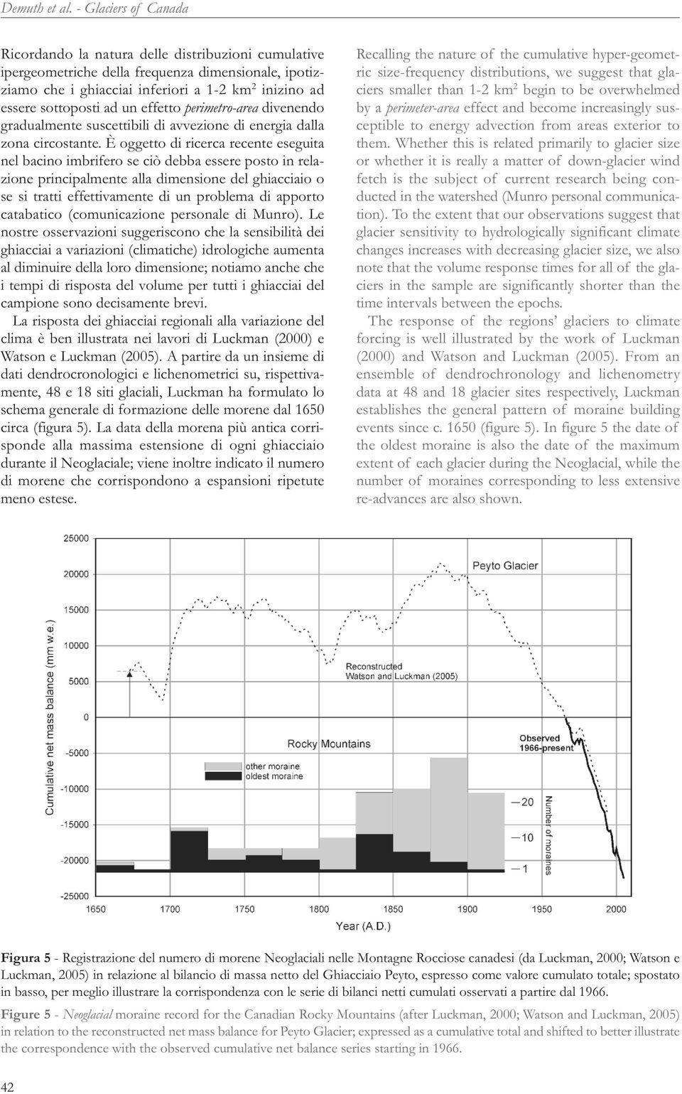 È oggetto di ricerca recente eseguita nel bacino imbrifero se ciò debba essere posto in relazione principalmente alla dimensione del ghiacciaio o se si tratti effettivamente di un problema di apporto