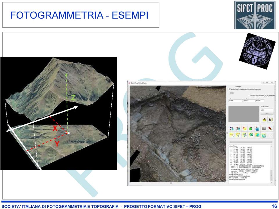 FOTOGRAMMETRIA E TOPOGRAFIA