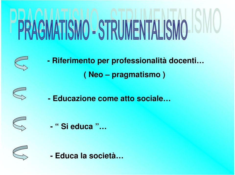 pragmatismo ) - Educazione