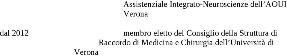 Consiglio della Struttura di Raccordo di