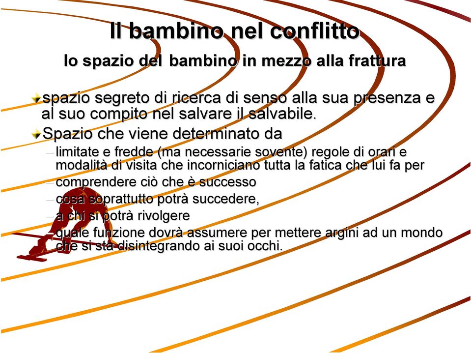 Spazio che viene determinato da limitate e fredde (ma necessarie sovente) regole di orari e modalità di visita che incorniciano