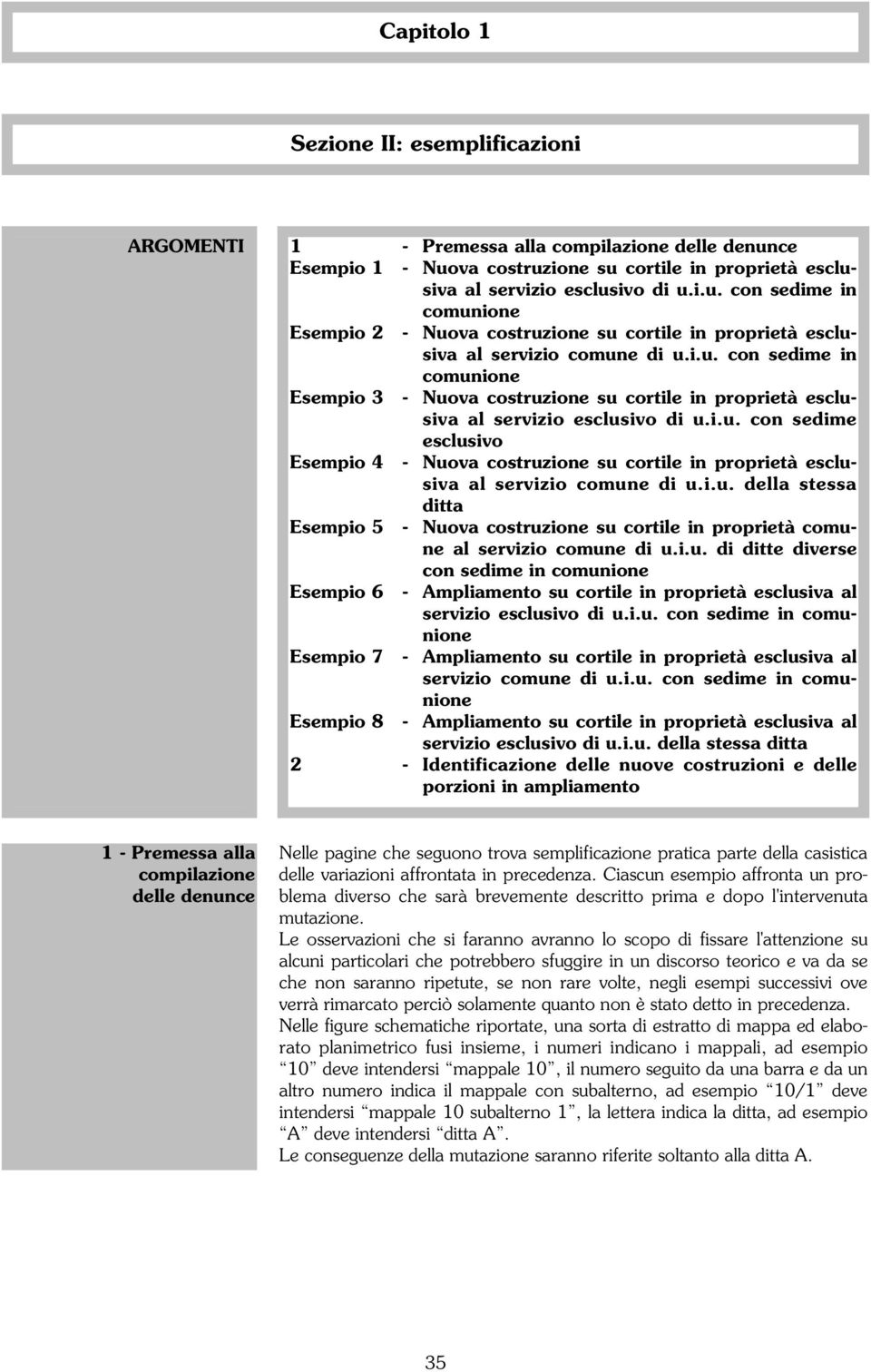 i.u. con sedime in comunione Esempio 3 - Nuova costruzione su cortile in proprietà esclusiva al servizio esclusivo di u.i.u. con sedime esclusivo Esempio 4 - Nuova costruzione su cortile in proprietà esclusiva al servizio comune di u.