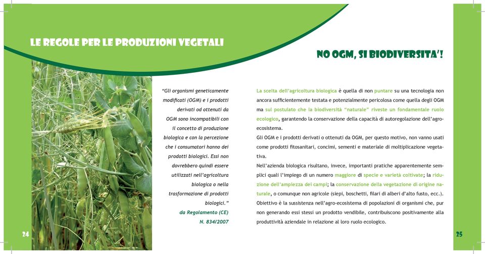 prodotti biologici. Essi non dovrebbero quindi essere utilizzati nell agricoltura biologica o nella trasformazione di prodotti biologici. da Regolamento (CE) N.