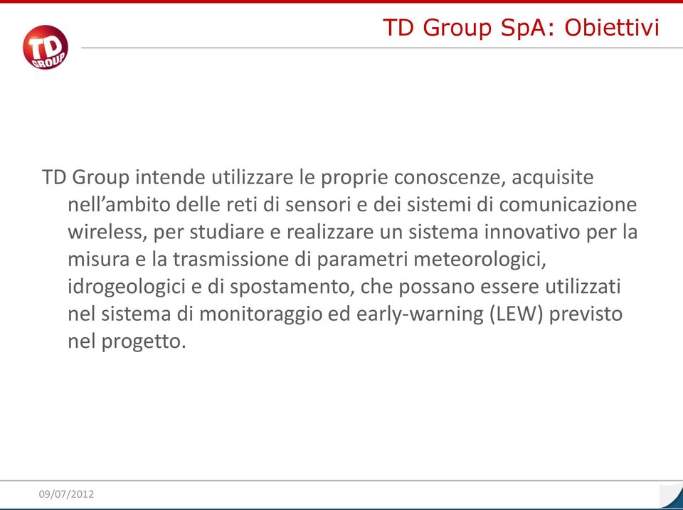 sistema innovativo per la misura e la trasmissione di parametri meteorologici, idrogeologici e di